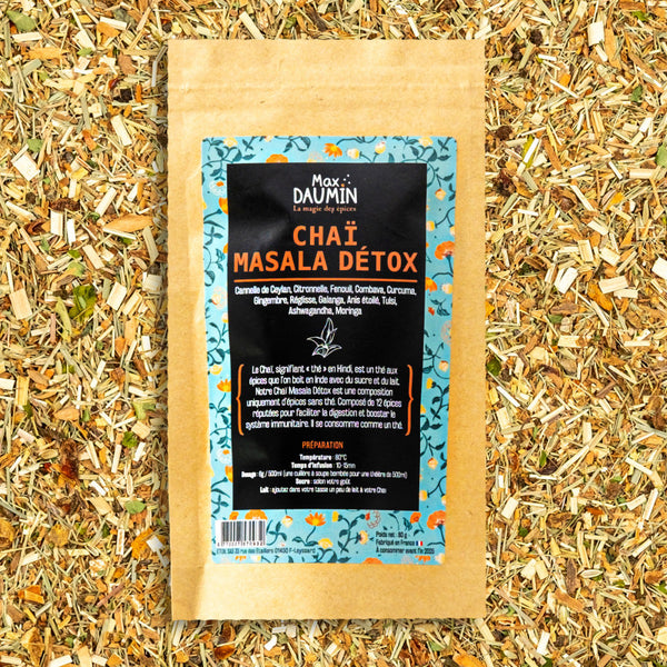 Chaï Masala Détox (80g) | Infusion 11 Épices Détoxifiantes & Digestives - Sans Théine/Caféine