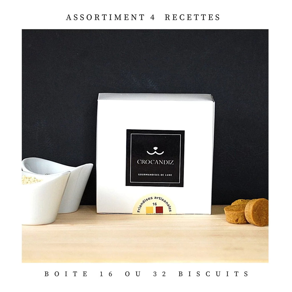 EMERO - Boîte de Biscuits pour Chien 4 Recettes - Origine : France