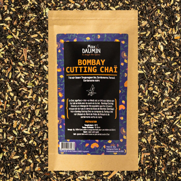 Bombay Cutting Chaï (80g) | Thé Noir Assam Bio, Cardamomes & Notes Fumées - Le Vrai Chaï de Mumbai