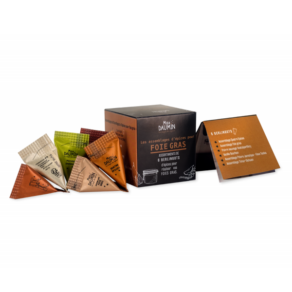 Coffret Épices Foie Gras | 6 Berlingots d'Assemblages Inédits - Co-Création M.O.F. & Max Daumin