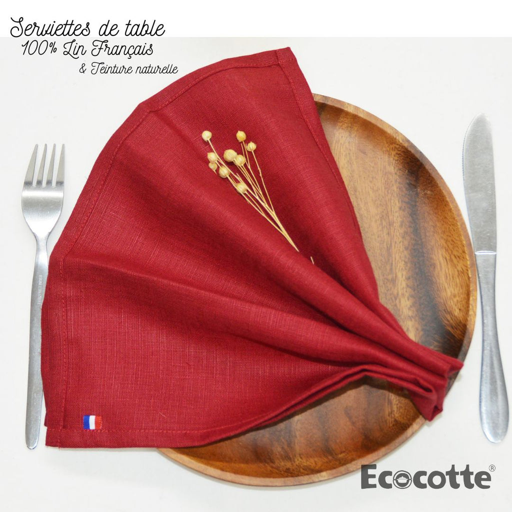 EMERO - Serviette de Table en Lin - Origine : 100 % Français