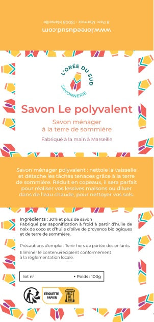 EMERO - Savon Le Polyvalent - Nettoyant Maison - Origine : France