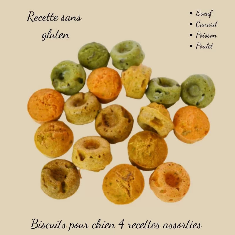 EMERO - Boîte de Biscuits pour Chien 4 Recettes - Origine : France