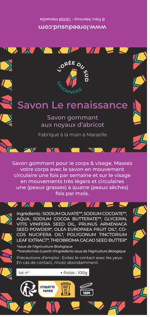 EMERO - Savon Gommant - Le Renaissance - Origine : France