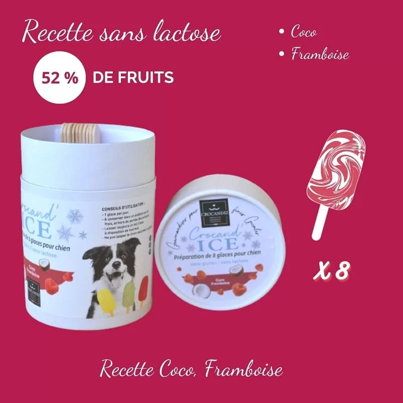 EMERO - Glace pour Chien / Coco - Framboise - Origine : France 🐾