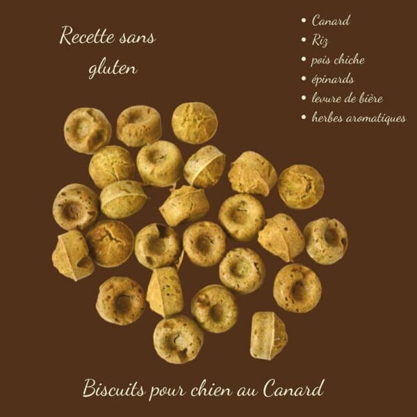 Biscuits Naturels pour Chien - Canard & Épinard & Fabriqués en France | Bio, Sans Céréales & Vitalité