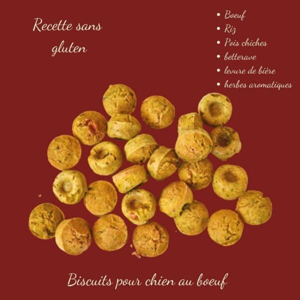 Biscuits Naturels pour Chien - Bœuf & Betterave & Fabriqués en France | Bio & Gourmands