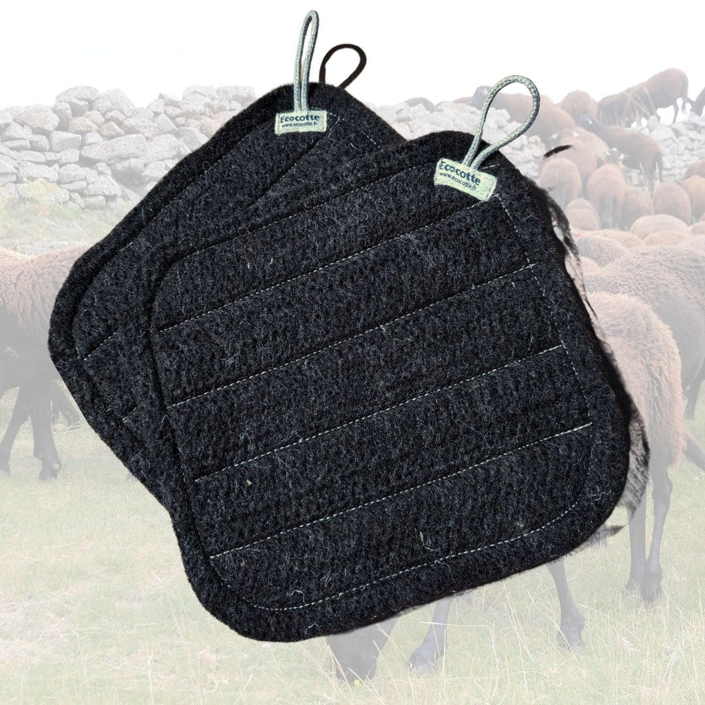 Manique en Laine & Fabriquée en France (Lot de 2) | Protection Naturelle & Durable