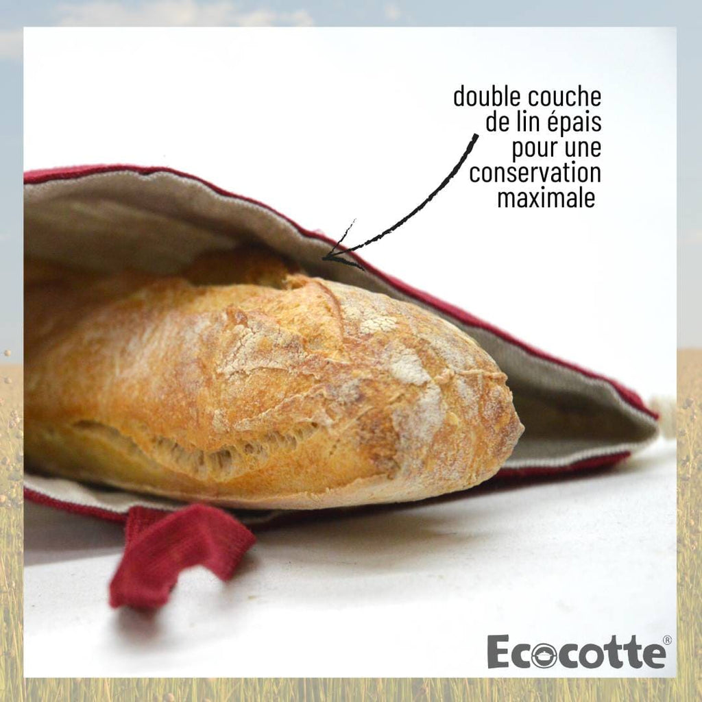 Sac à Pain en Lin & Fabriqué en France | Spécial Baguette Fraîcheur
