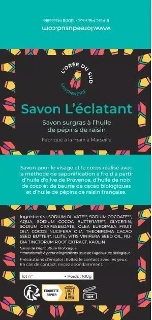 EMERO - Savon L’éclatant - Peaux mixtes à grasse - Origine : France