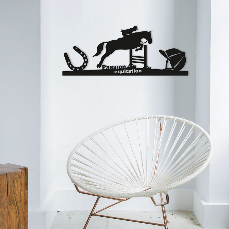 EMERO - Décoration Murale en Métal - "Passion Equitation" - Origine : France 🏡🇫🇷