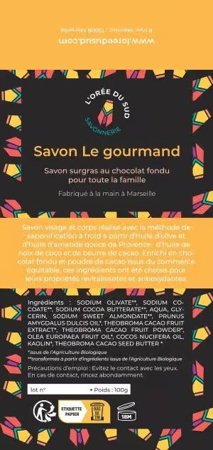 EMERO - Savon - Le Gourmand -  Peaux sèches - Origine : France