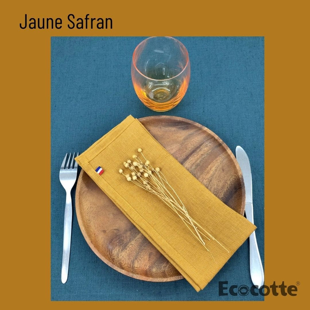 Lot de Serviettes en Lin Français & Fabriqué en France | Table Durable & Écologique
