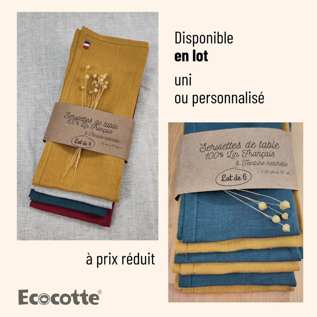 Serviette de Table en Lin Français & Fabriquée en France | Élégance Durable & Zéro Déchet
