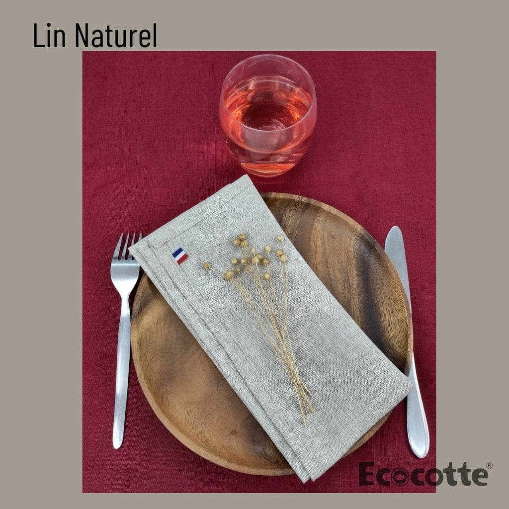 Serviette de Table en Lin Français & Fabriquée en France | Élégance Durable & Zéro Déchet