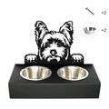 EMERO - Support Écuelles pour Chiens - Yorkshire Terrier - Origine : France 🐾🇫🇷
