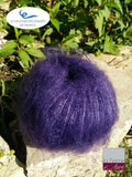 EMERO - Laine à tricoter - Mohair et Soie – Myrtille -  Origine : France