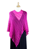EMERO - Poncho Femme - Mohair et Soie - Rose Thyrien - Origine : France