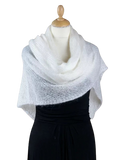 EMERO - Châle Femme en Mohair et Soie - Ecru - Origine : Hérault (France)