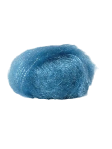 EMERO - Laine à tricoter - Mohair et Soie - Bleu Bleuet - Origine : France