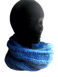 EMERO - Snood Homme - Mohair et Soie - Bleu Jean - Origine : France