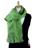 EMERO - Écharpe Homme - Mohair et Soie - Vert Anis (Petit modèle) - Origine : France (Tarn)