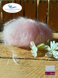 EMERO - Laine à tricoter - Mohair et Soie – Rose Poudré -  Origine : France