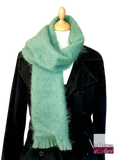 EMERO - Écharpe en Mohair et Soie - Vert Sauge - Origine : France (Tarn)
