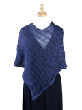 EMERO - Poncho Femme - Mohair et Soie - Gris Ardoise - Origine : France