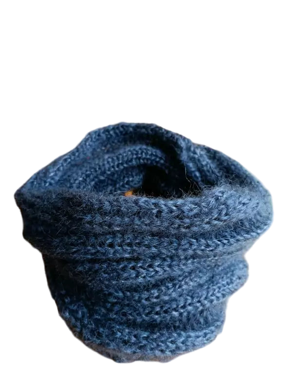 EMERO - Snood Homme - Mohair et Soie - Gris ardoise - Origine : France