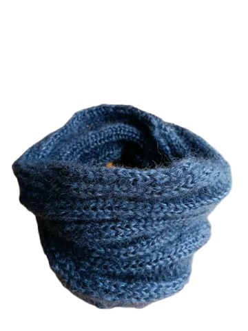 EMERO - Snood Homme - Mohair et Soie - Gris ardoise - Origine : France