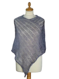 EMERO - Poncho Femme - Mohair et Soie - Gris Hibou - Origine : France
