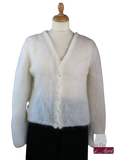 EMERO - Gilet Femme - Mohair et Soie - Écru - Origine : France