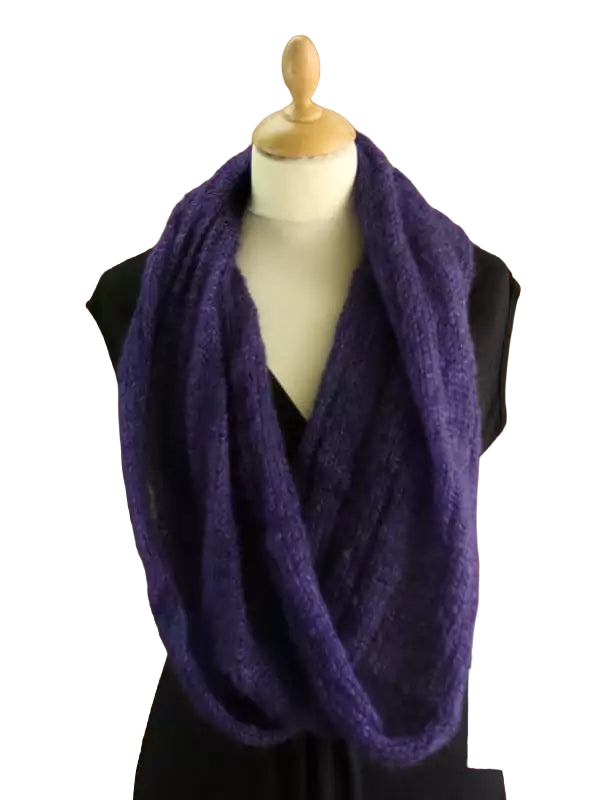 EMERO - Snood - Mohair et Soie - Violet - Origine : France