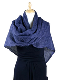 EMERO - Châle Femme en Mohair et Soie - Gris ardoise - Origine : Hérault (France)