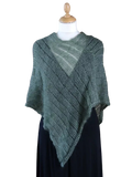 EMERO - Poncho Femme - Mohair et Soie - Kaki - Origine : France