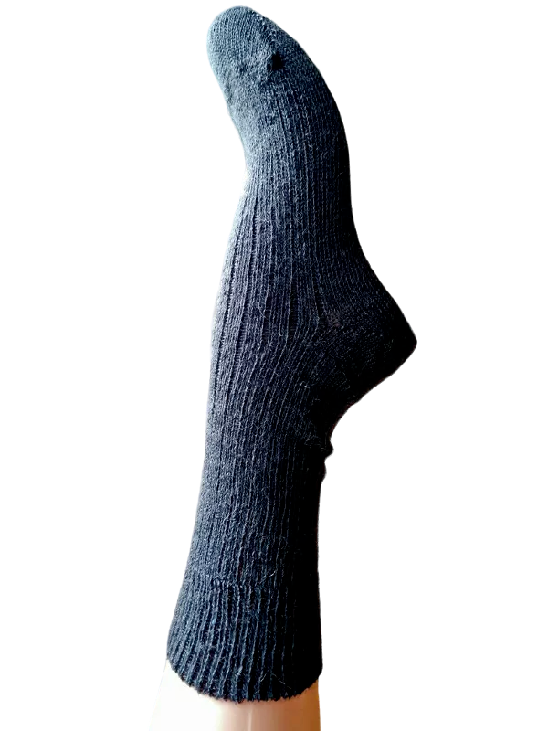 EMERO - Chaussettes Chaudes – Laine et Mohair - Gris foncé - Origine : Hérault (France)