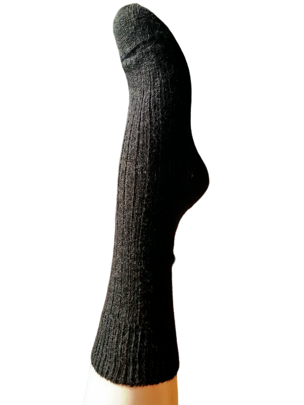 EMERO - Chaussettes Chaudes – Laine et Mohair - Noir - Origine : Hérault (France)
