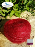 EMERO - Fil Plume à tricoter - Mohair et Soie - Rouge Grenade - Origine : France 🧶